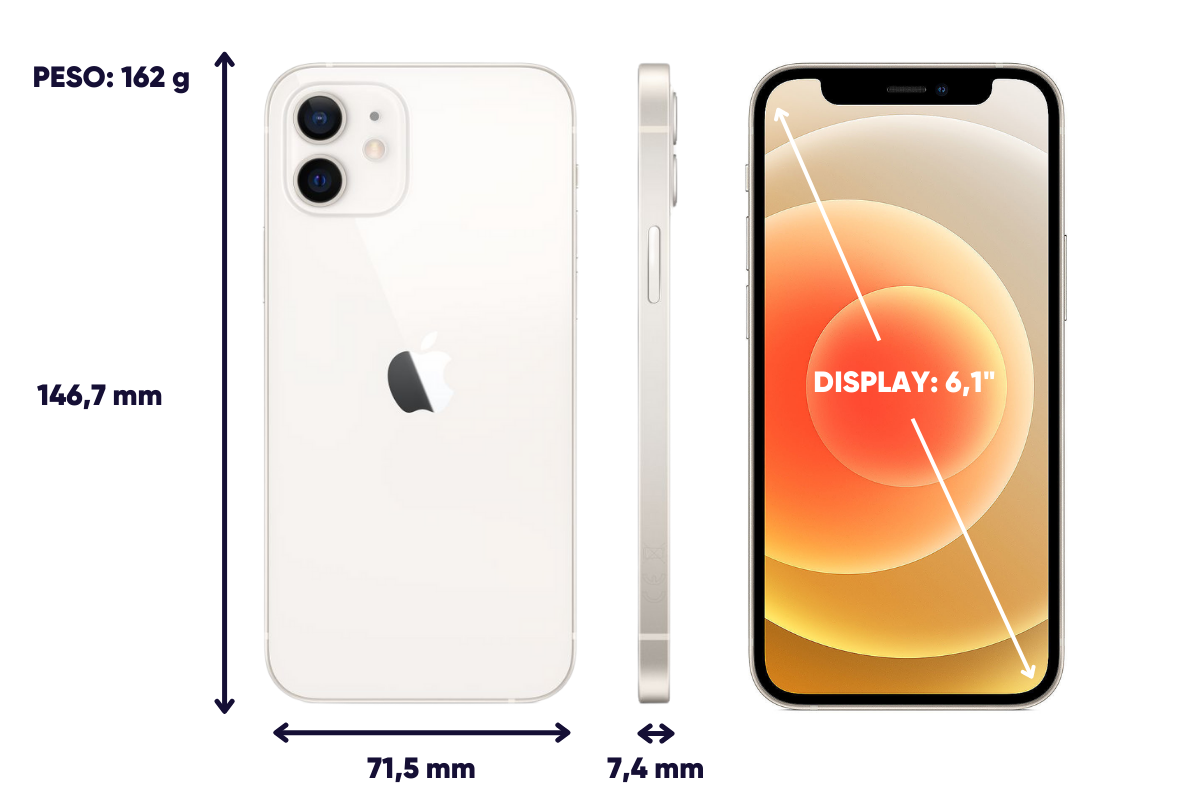 Dimensiones y peso iPhone 12