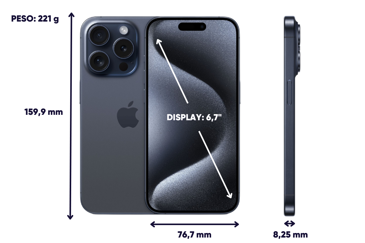 Dimensioni e peso iPhone 15 Pro Max