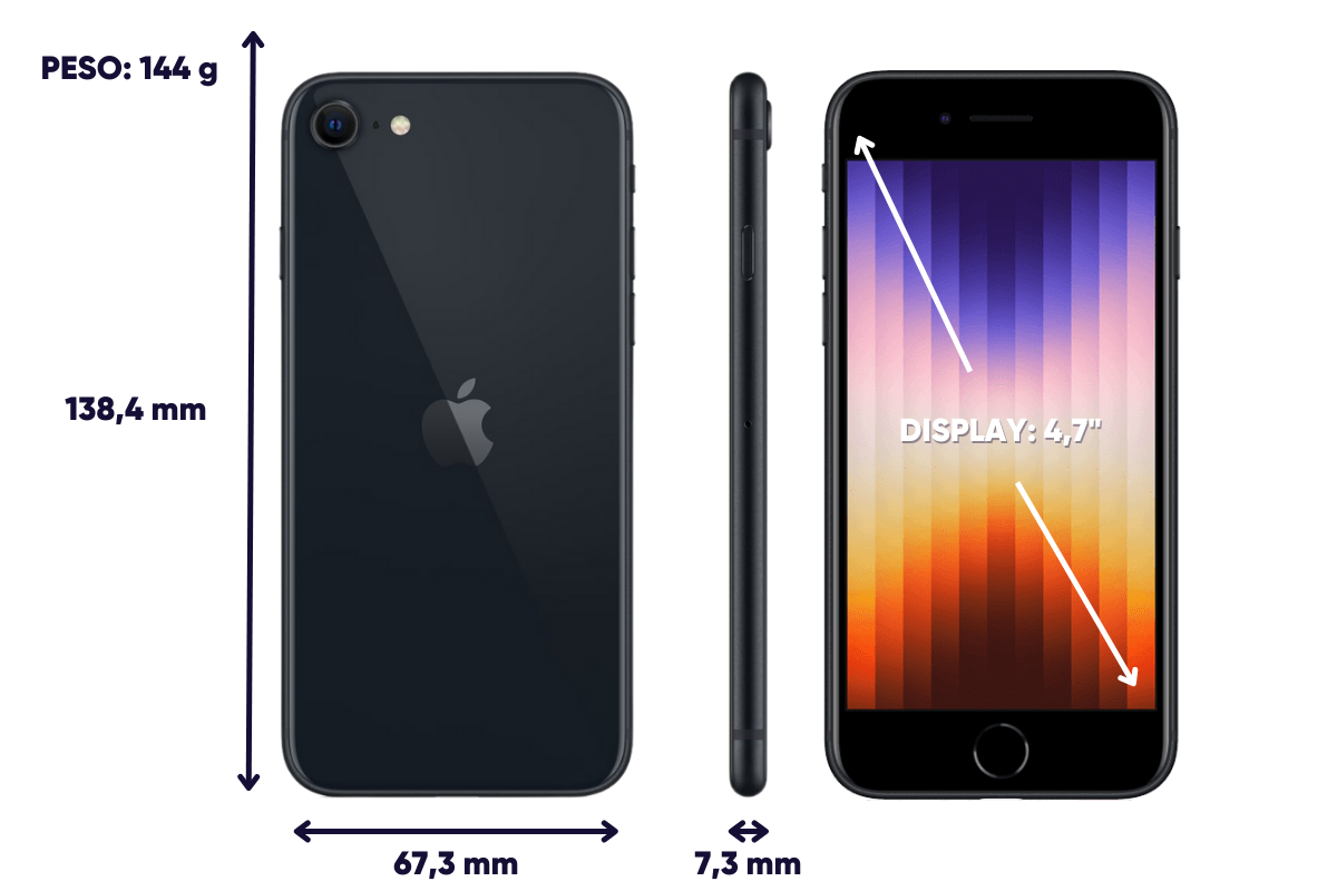 Dimensioni e peso iPhone SE 2022