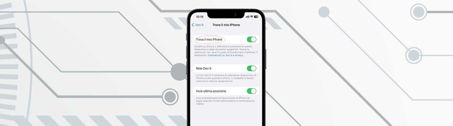 rintracciare iphone spento